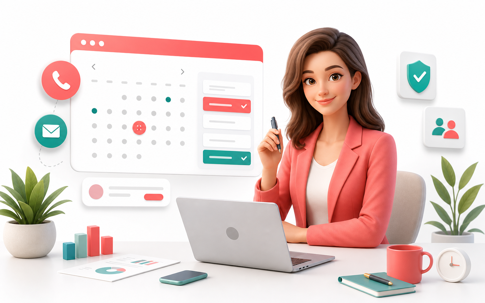 Conseillère disponible pour planifier un rendez-vous assurance gratuit